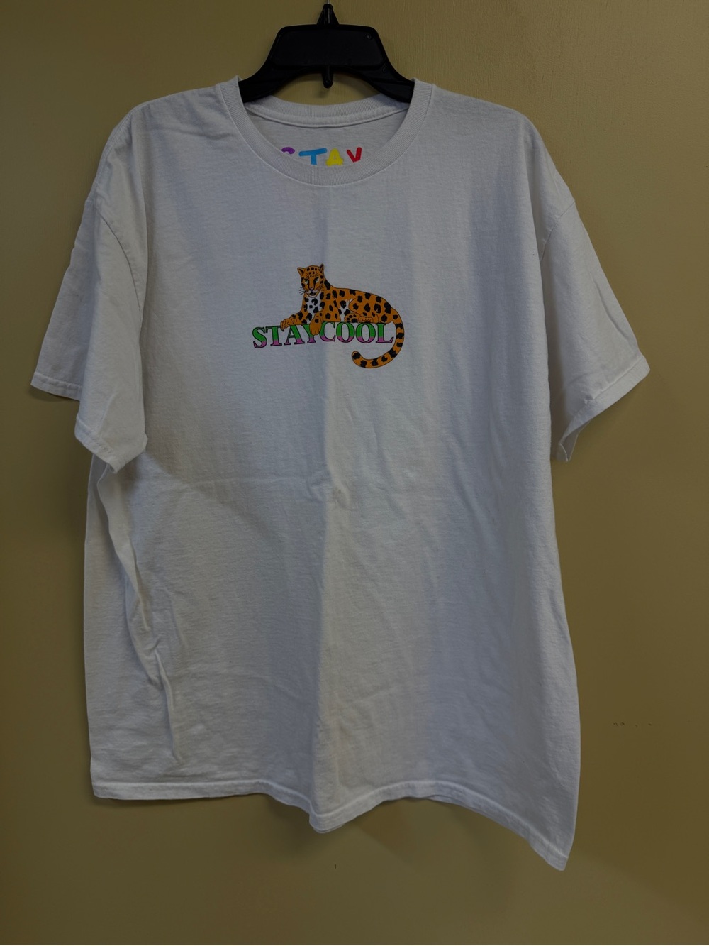Stay Cool Leopard Graphic Tee -Men’s XL